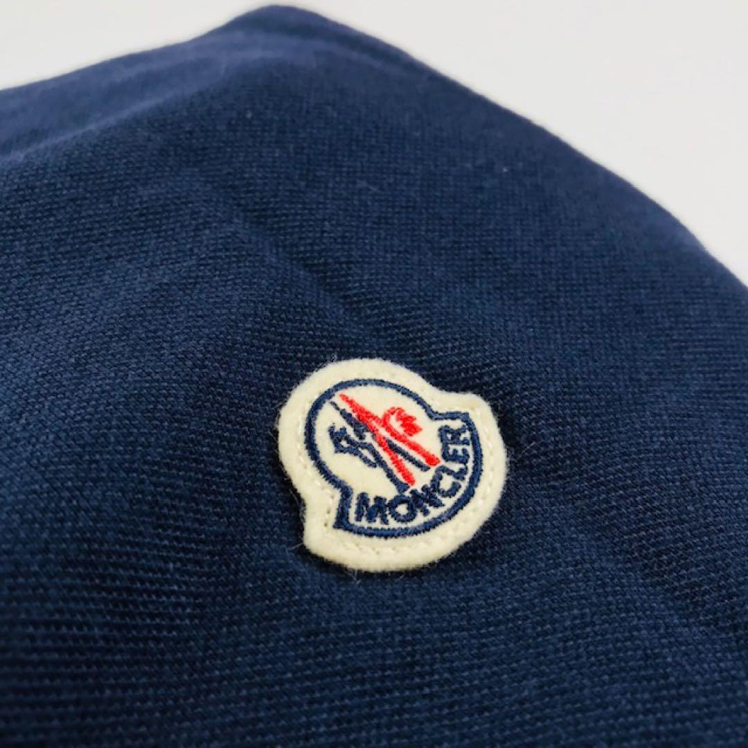 良品★モンクレール・ワッペン付 上衿ブランドロゴ ポロシャツ(SM相当)