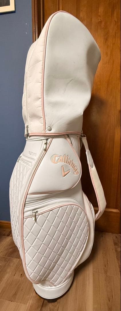 【美品】キャロウェイ REVA キャディバッグ 軽量モデル 白×ピンク