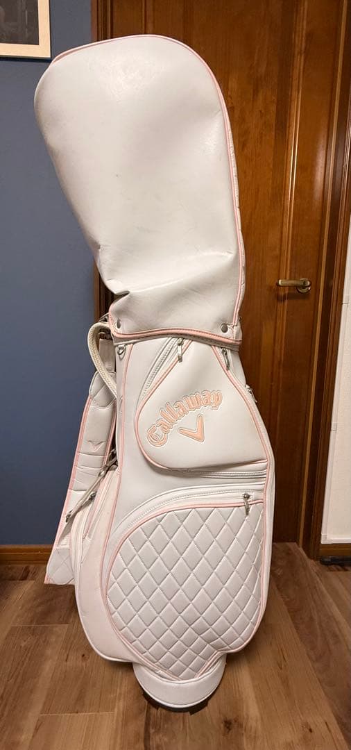 【美品】キャロウェイ REVA キャディバッグ 軽量モデル 白×ピンク
