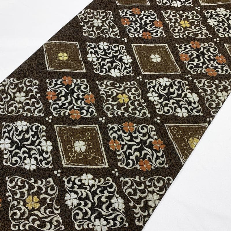 502my87◇西陣 廣部商事 花菱 唐草 金糸 六通 袋帯◇美品