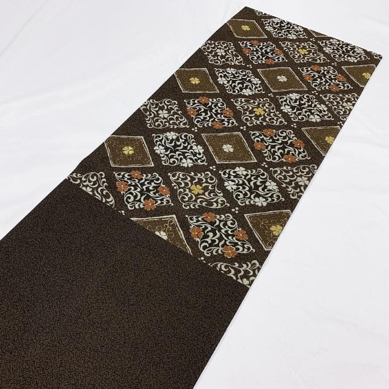 502my87◇西陣 廣部商事 花菱 唐草 金糸 六通 袋帯◇美品