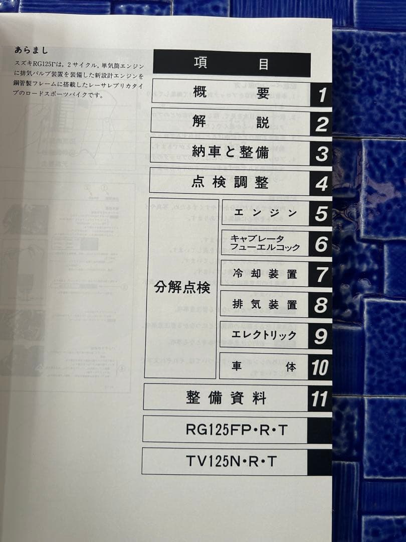 SUZUKI RG125γ サービスマニュアル 1991年式