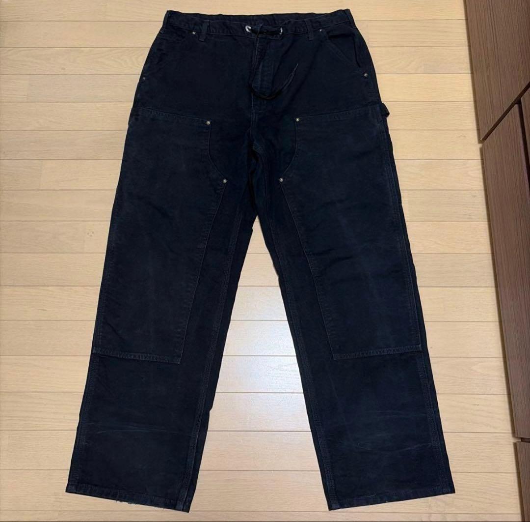 Carhartt カーハート ダブルニー ブラック w38 l32 ※紐内蔵