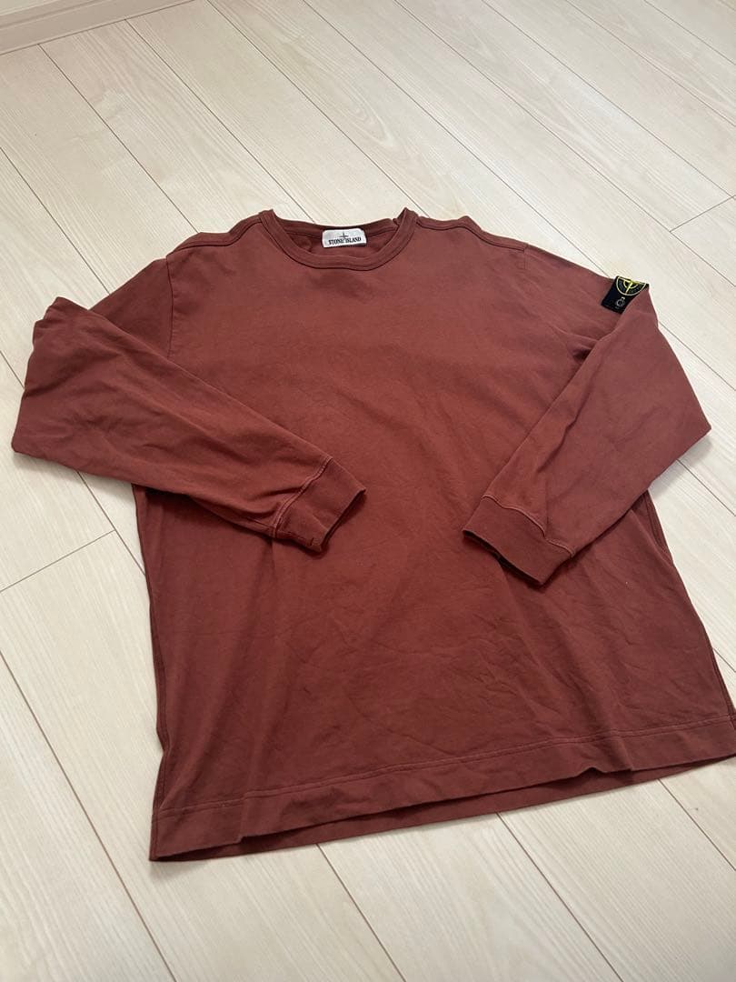 STONE  ブラウン長袖カットソー