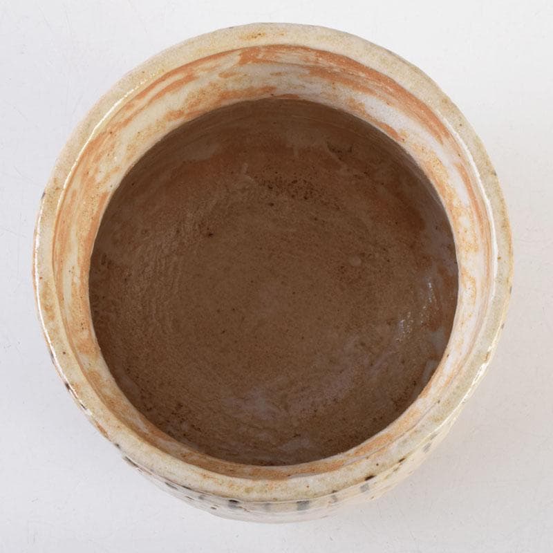 茶道具　志野焼　瀬戸　陶三郎作　水指　共箱　C　8731