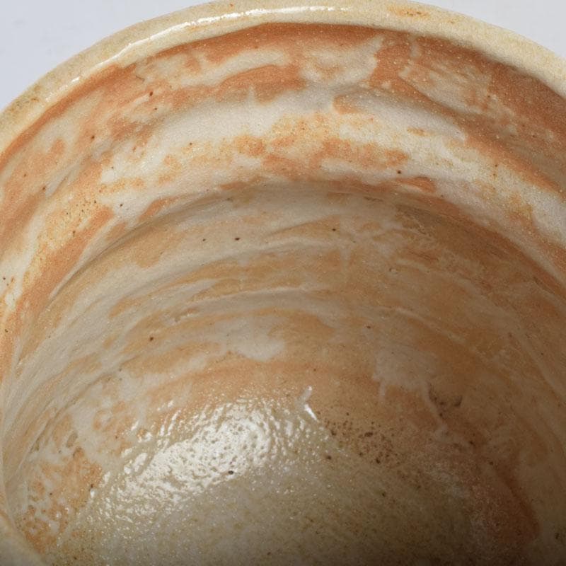 茶道具　志野焼　瀬戸　陶三郎作　水指　共箱　C　8731