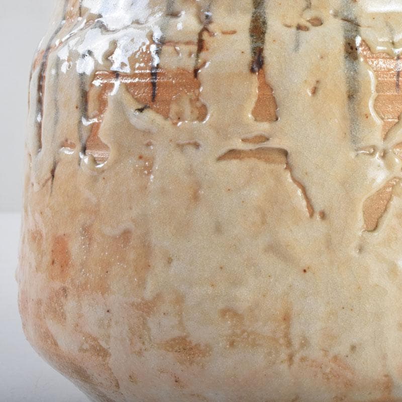 茶道具　志野焼　瀬戸　陶三郎作　水指　共箱　C　8731