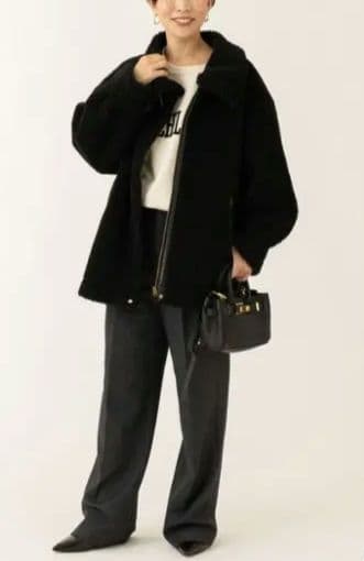 超美品【ジャーナルスタンダードレサージュ】ボアアビエータージャケット