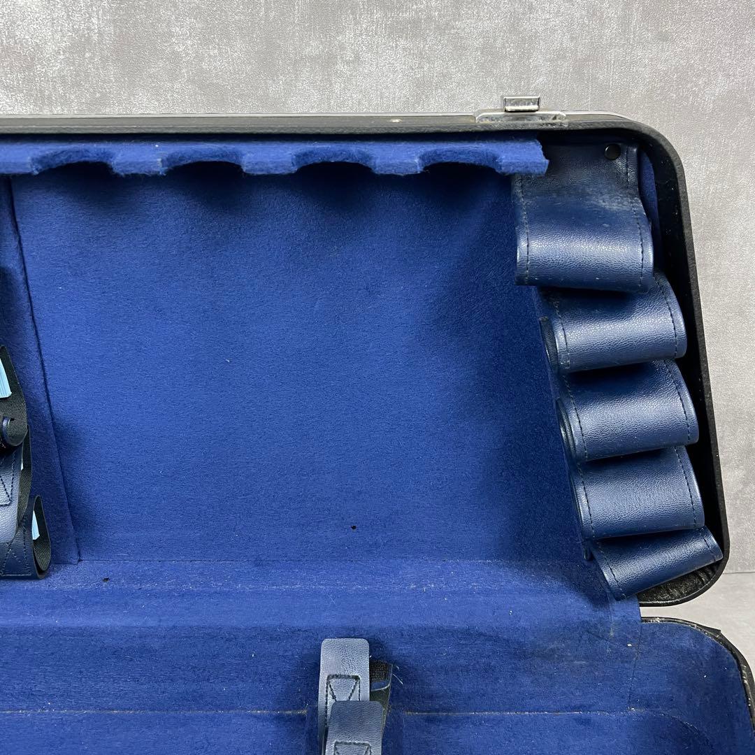 良品　尺八レザーハードケース　10本収納　台形型　持ち運び　サイズ違い　和楽器