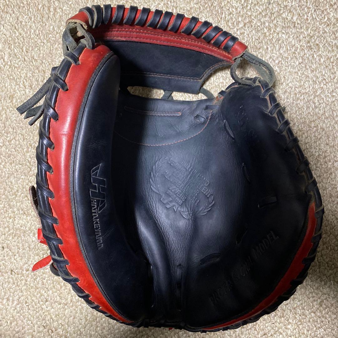 ハタケヤマ キャッチャーミット 甲斐モデル ハタケヤマグラブケース付き