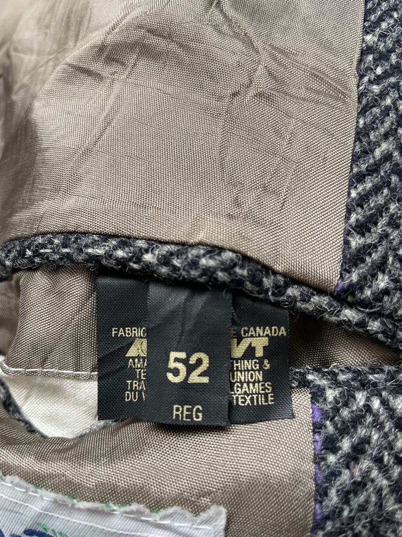 大きい　ハリスツイード　MOORES胡桃釦ヘリンボーンジャケット 52 カナダ製