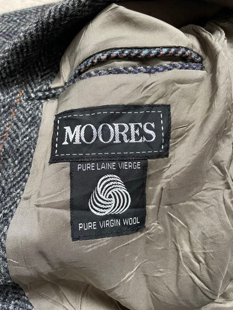 大きい　ハリスツイード　MOORES胡桃釦ヘリンボーンジャケット 52 カナダ製