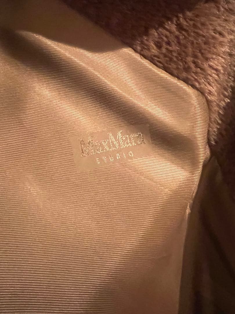 Max Mara STUDIO アルパカシャギーコート　ブラウン