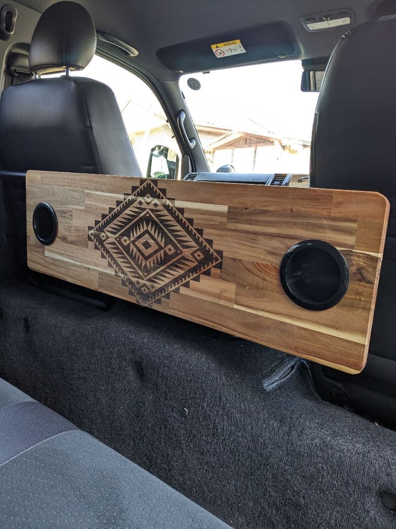 ハイエース　セカンドシートテーブル　オルテガ柄　ネイティブ柄　車中泊　キャンプ