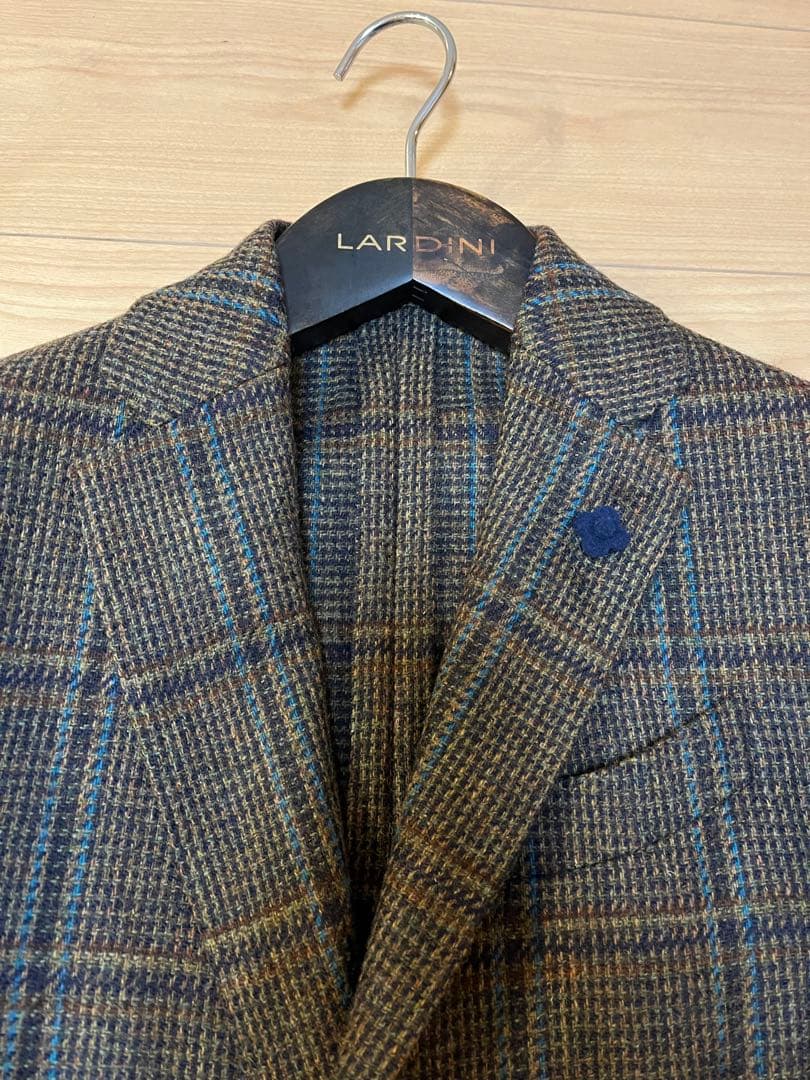LARDINI チェック柄 テーラードジャケット