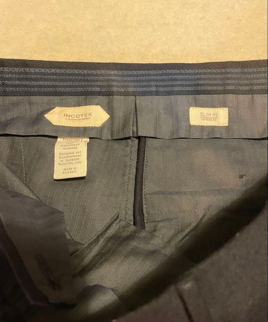 インコテックス　ウール　パンツ　48 紺