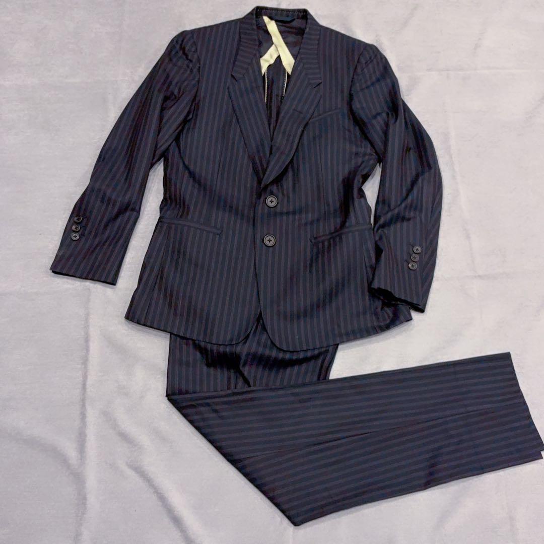 最高級 super160s Paul Smith ストライプ ビジネススーツ M