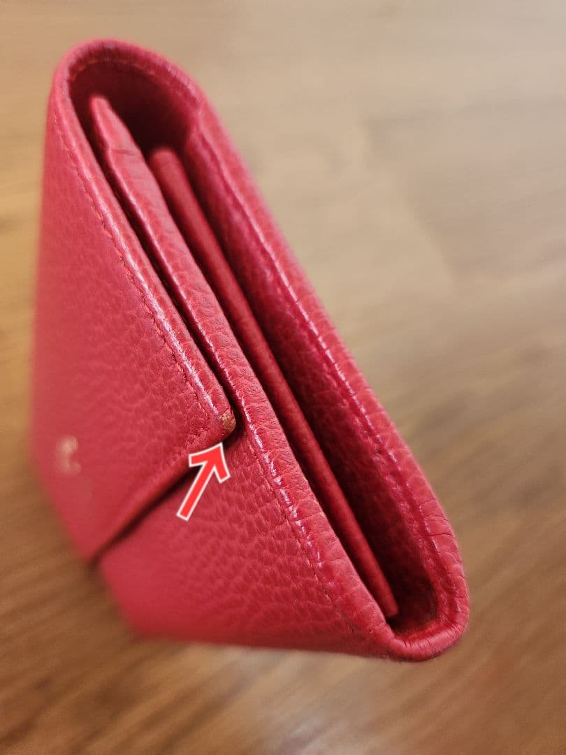 GUCCI 二つ折り長財布 赤