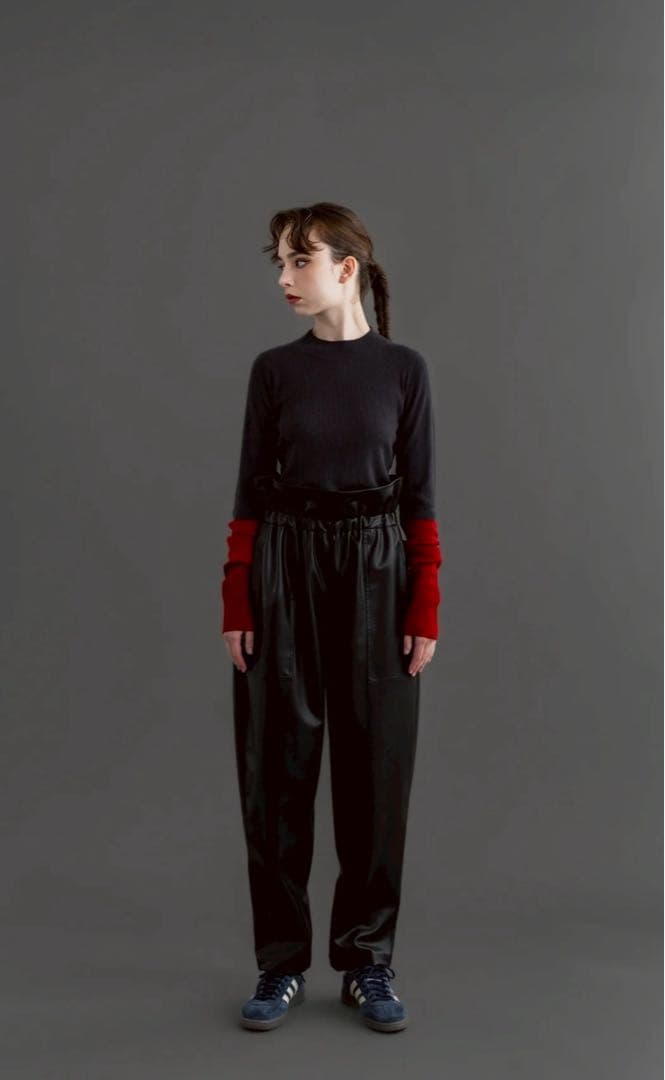 イオレ IORE Petal Leather Pants BLACK レザー