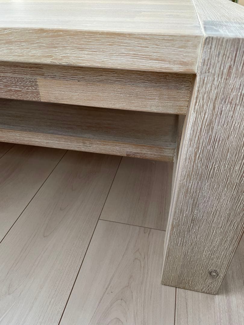 廃番 ウニコ MANOA マノア ローテーブル 幅120cm 棚板付き