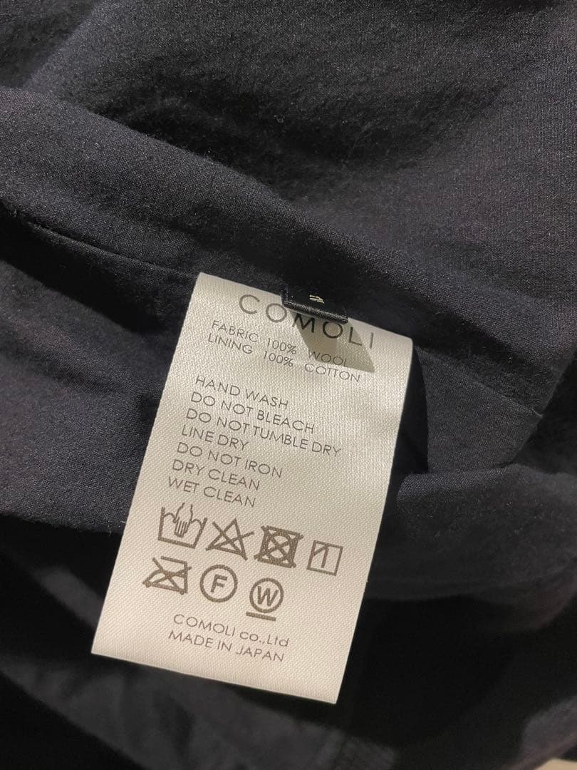 COMOLI ウールニット ジップブルゾン