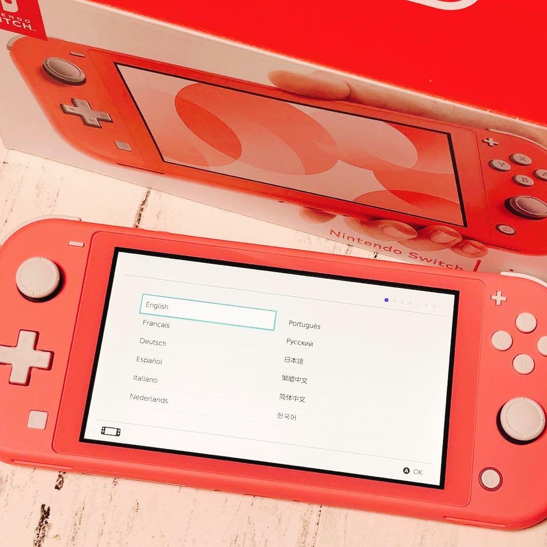 Nintendo SwitchLite コーラルピンク 本体 外箱 任天堂