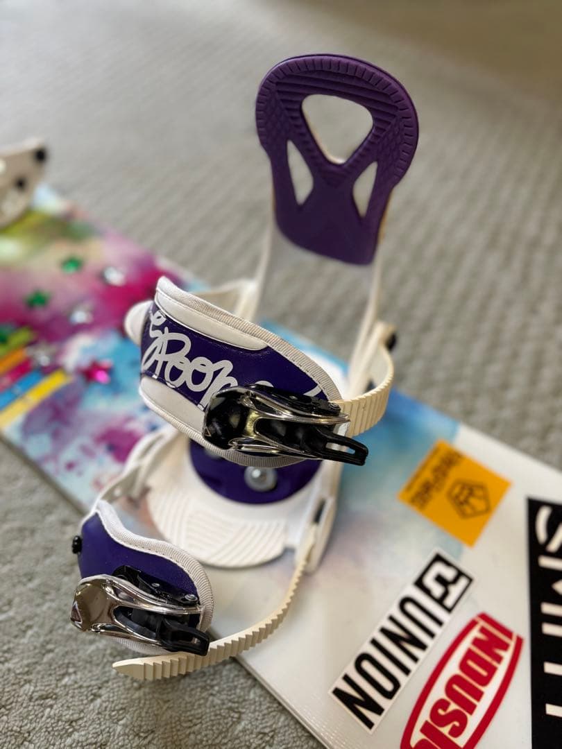 SPOONスノーボード 110 SPOONビィンディング，デッキ3点セット