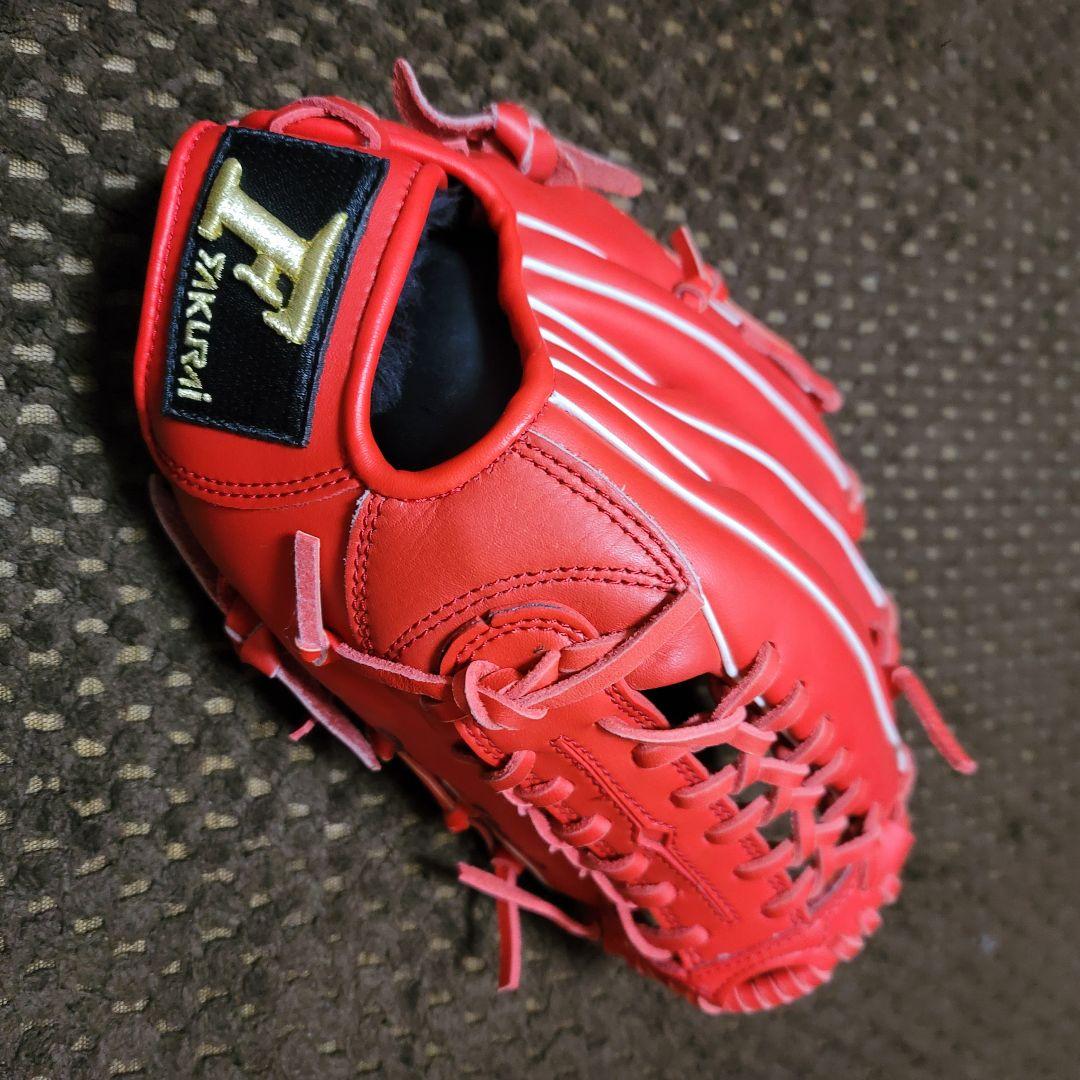 軟式グローブセット 赤・黄・茶色