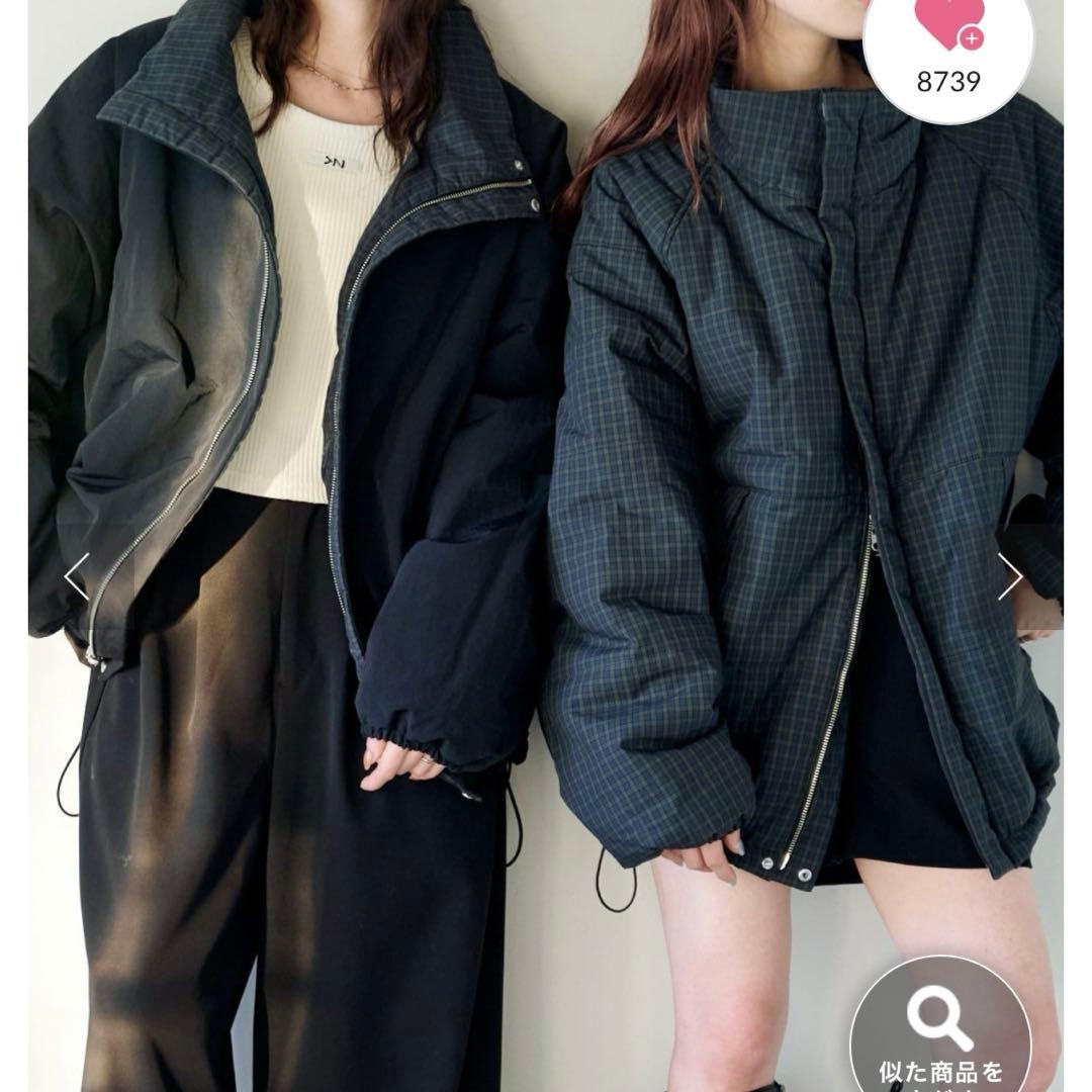 【新品未使用】kastane チェック中綿リバーシブルアウター