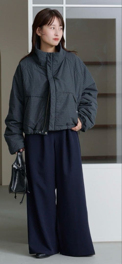 【新品未使用】kastane チェック中綿リバーシブルアウター