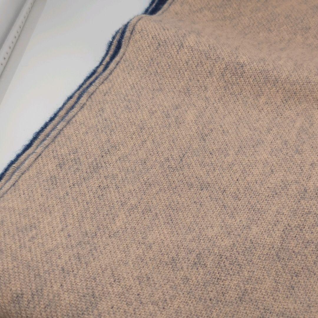 【人気】LOEWE ロエベ マフラー リバーシブル ネイビー×ベージュ