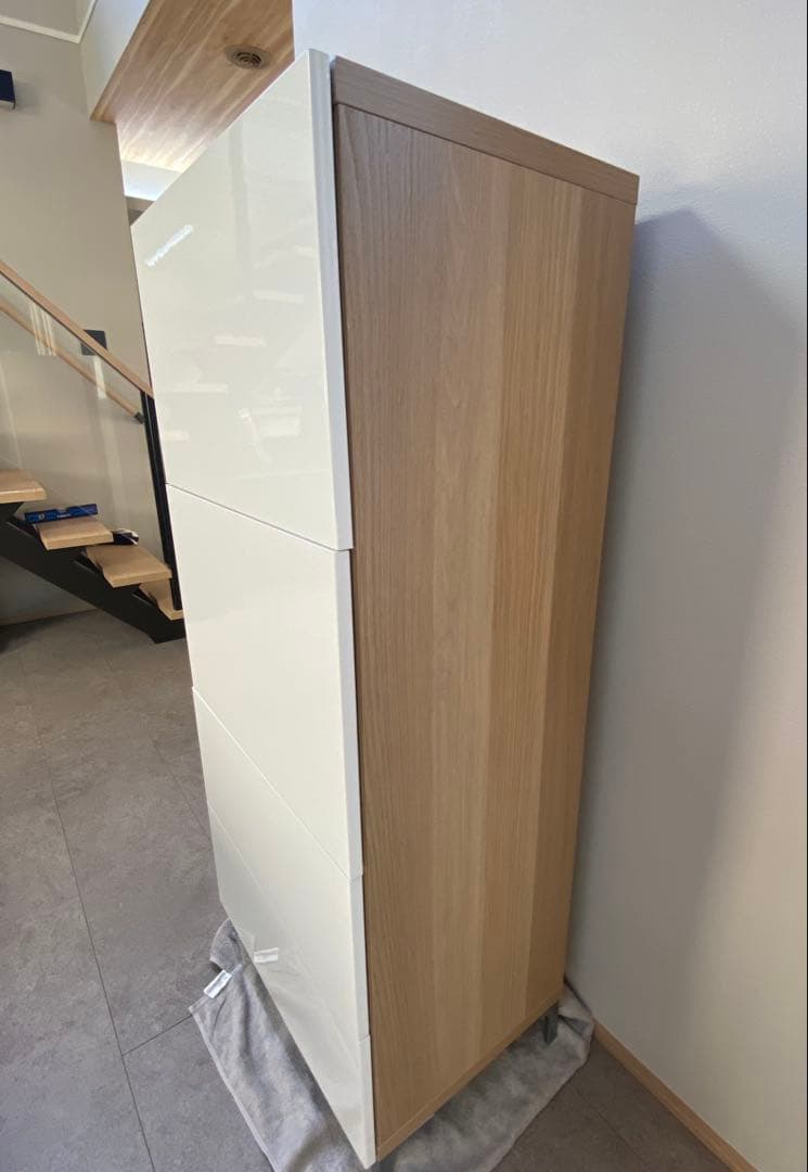 【IKEA】ベストー　ホワイト 木製 チェスト