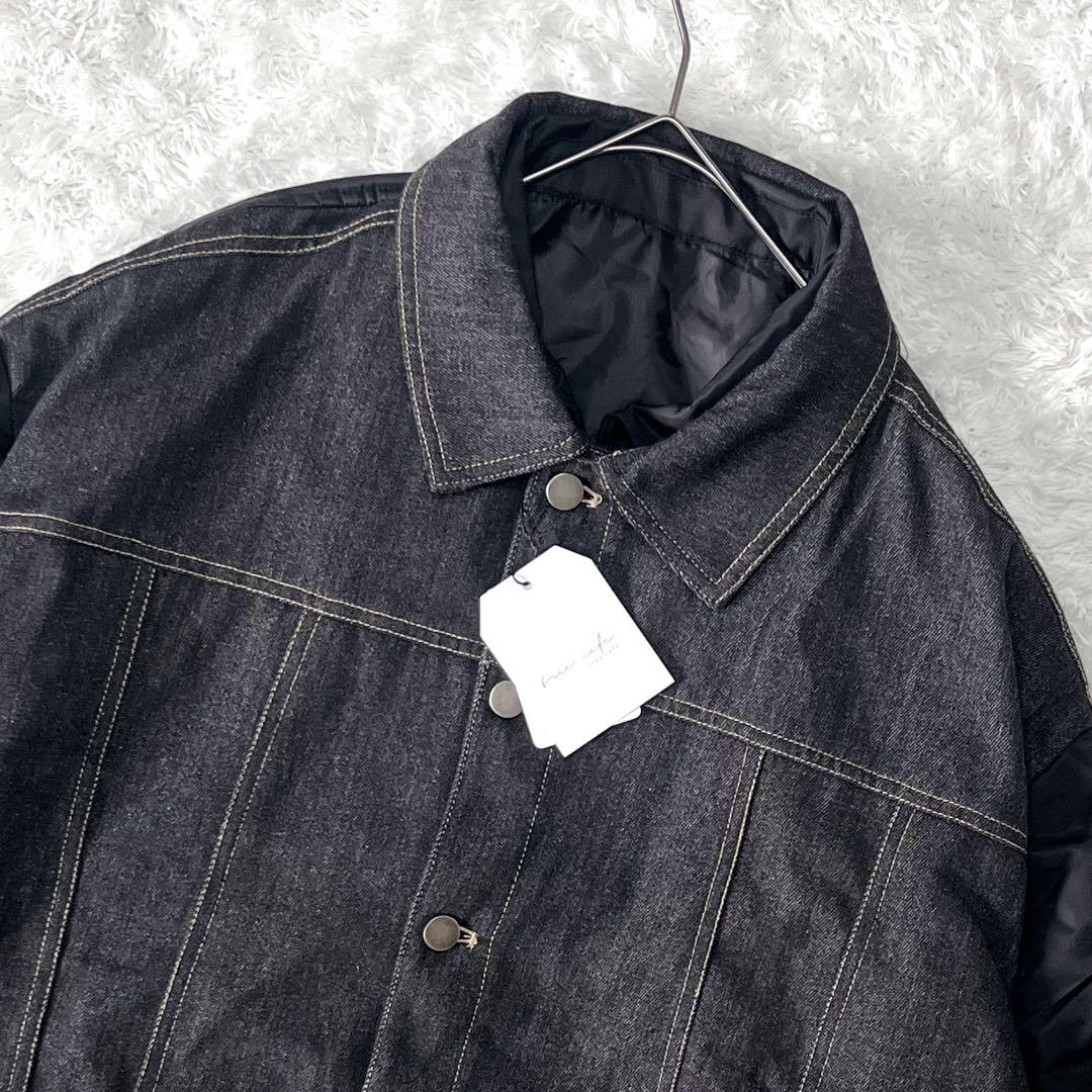 新品未使用 アンティカ デニム×MA-1 ドッキングジャケット 異素材 F