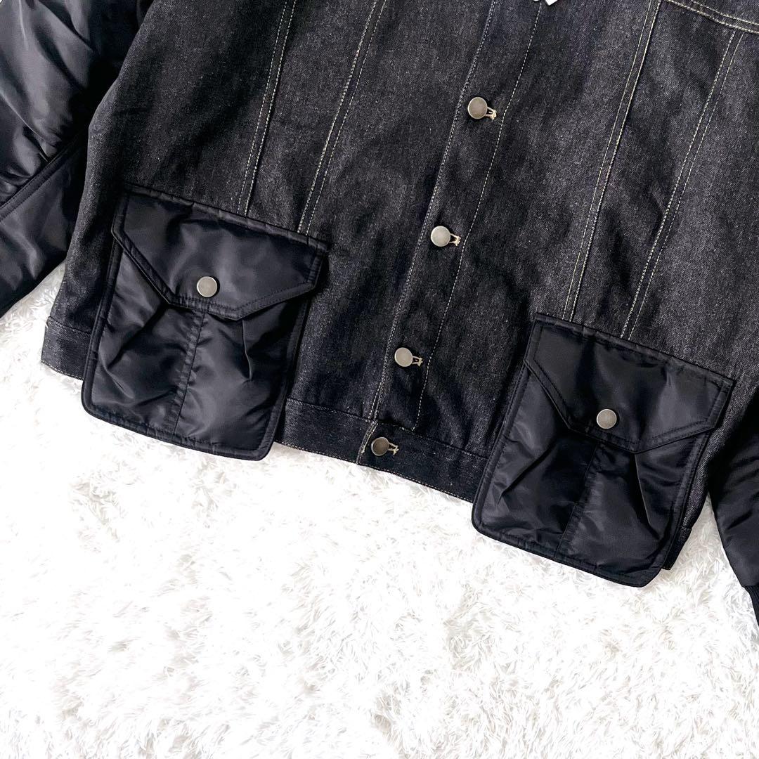 新品未使用 アンティカ デニム×MA-1 ドッキングジャケット 異素材 F