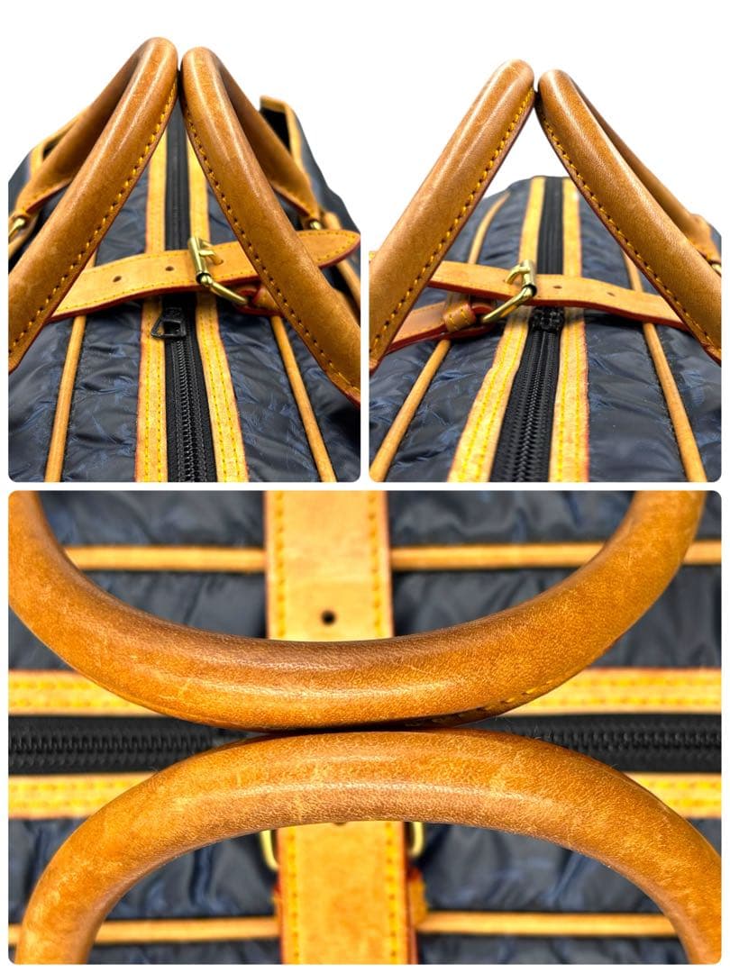 【ヴィンテージ】ハンティングワールド　ボストンバッグ　トラベル　ナイロン　レザー