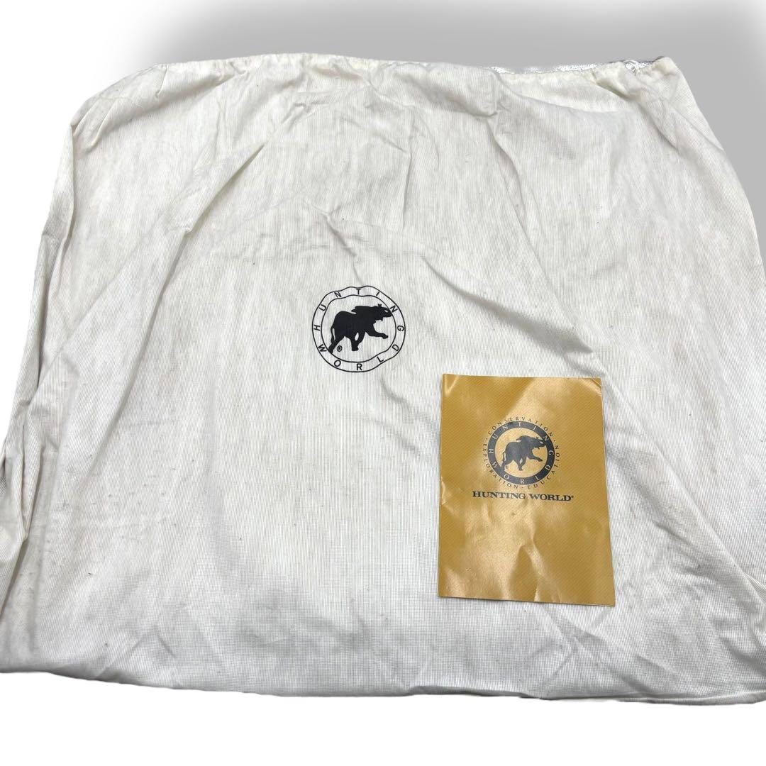 【ヴィンテージ】ハンティングワールド　ボストンバッグ　トラベル　ナイロン　レザー