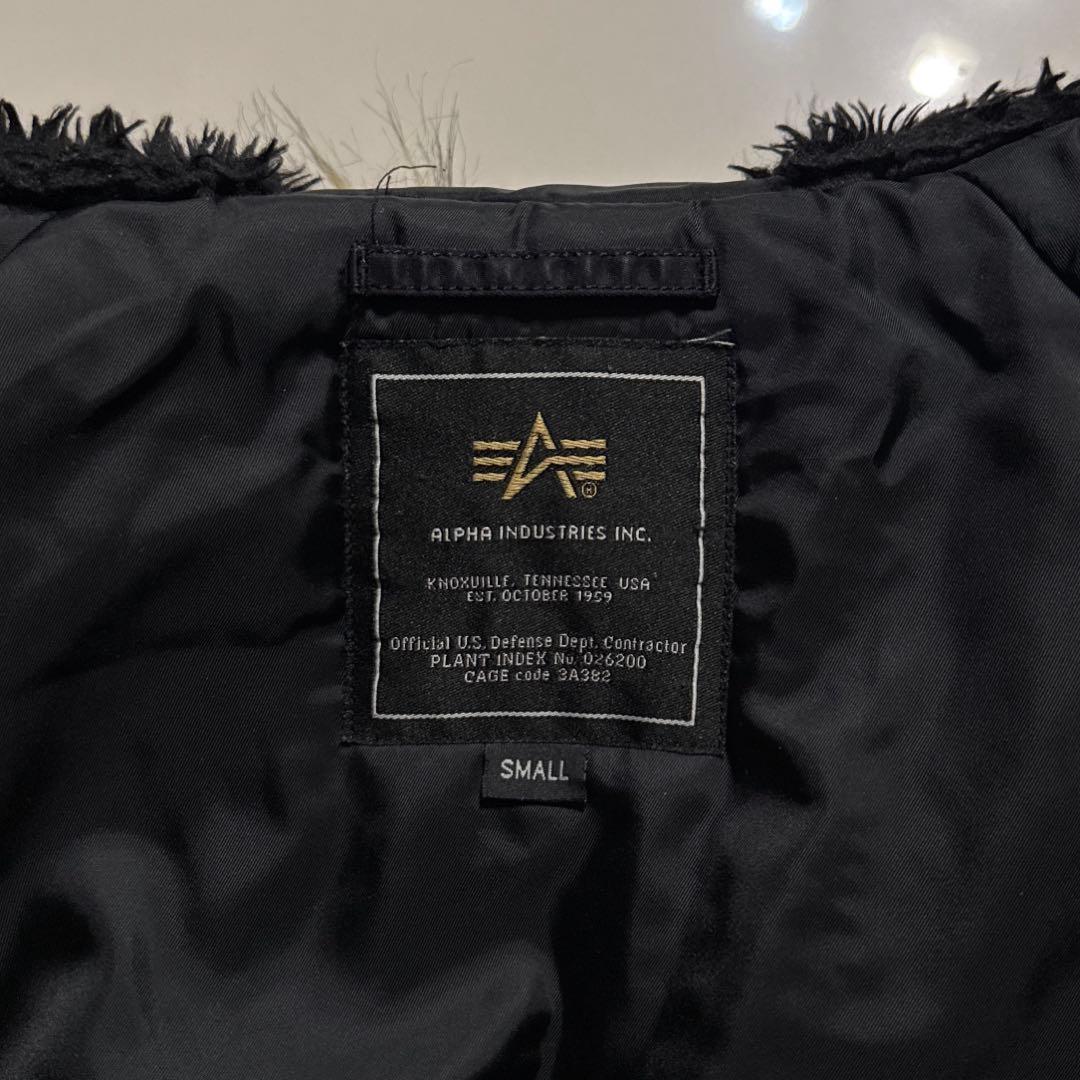 極美品 ALPHA社 N-2B フライトジャケット ブラック 希少サイズ 短丈