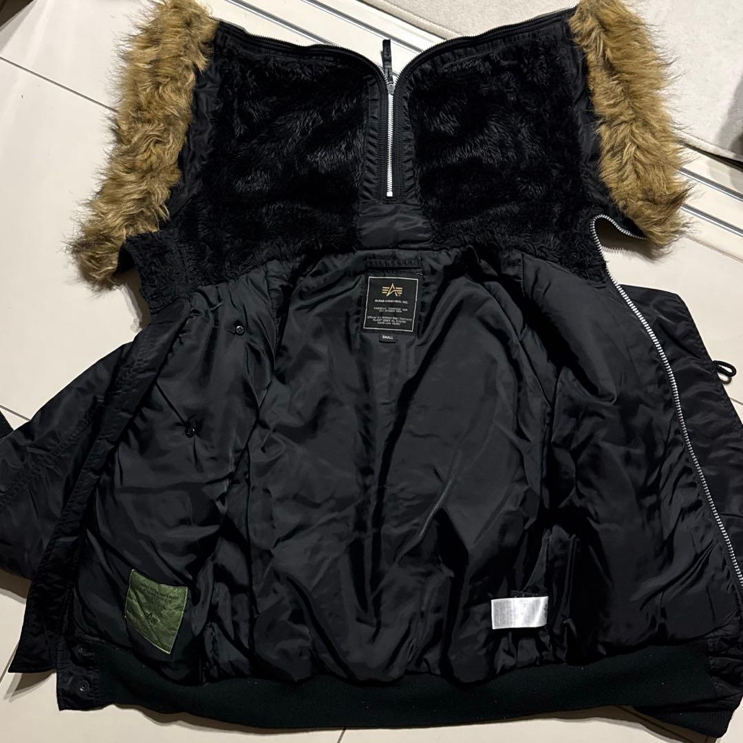 極美品 ALPHA社 N-2B フライトジャケット ブラック 希少サイズ 短丈