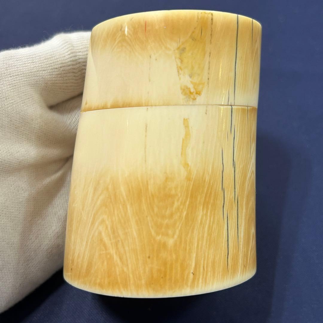 東*堂様 象牙風 ハンコ置き 印鑑置 総重量331.2g 縦約82.4㎜ 横約6