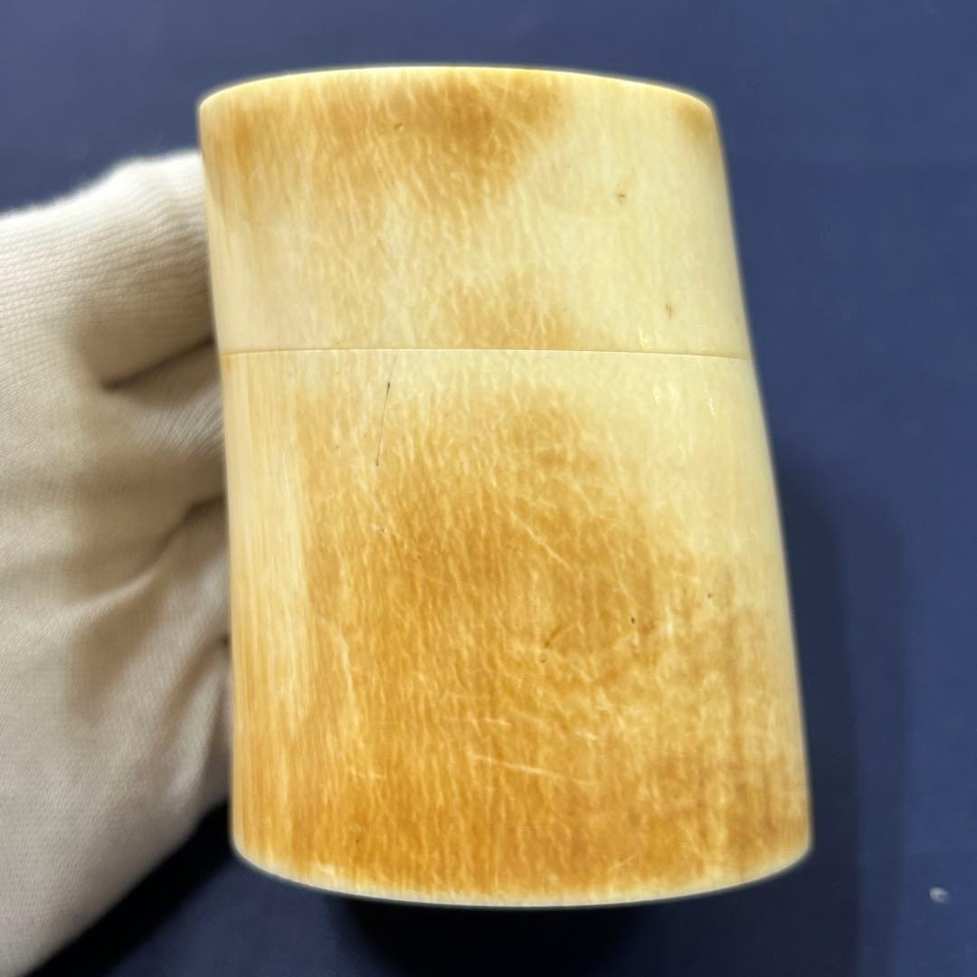 東*堂様 象牙風 ハンコ置き 印鑑置 総重量331.2g 縦約82.4㎜ 横約6