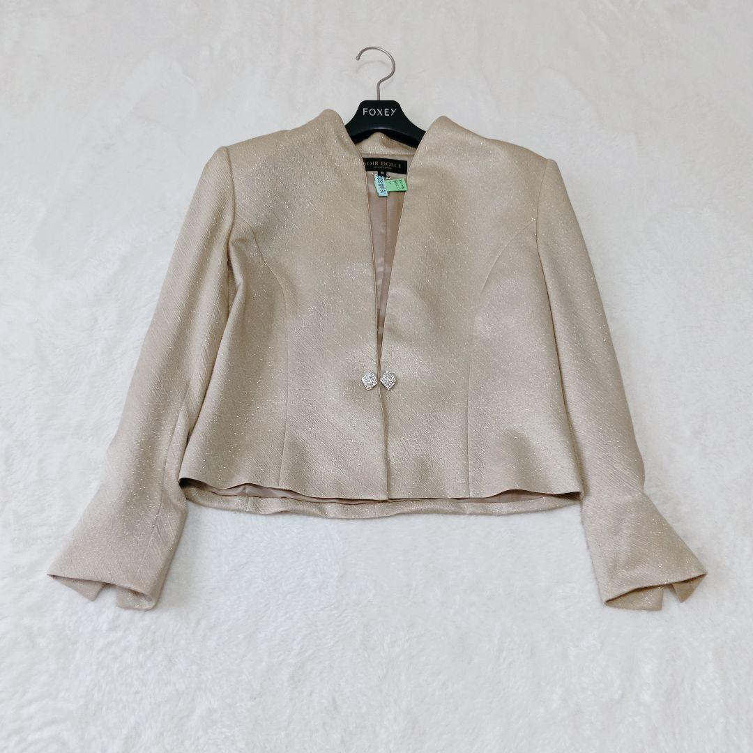 美品　ソワールドルチェ　東京イギン　マザーズスーツ　9号　シルク　セットアップ