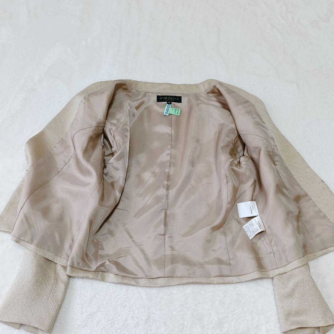 美品　ソワールドルチェ　東京イギン　マザーズスーツ　9号　シルク　セットアップ