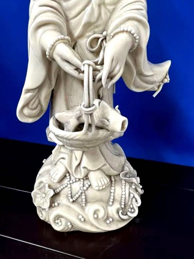 中国古美術　仏像 徳化窯白磁観音菩薩像 明時代何朝宗徳化窯観音像