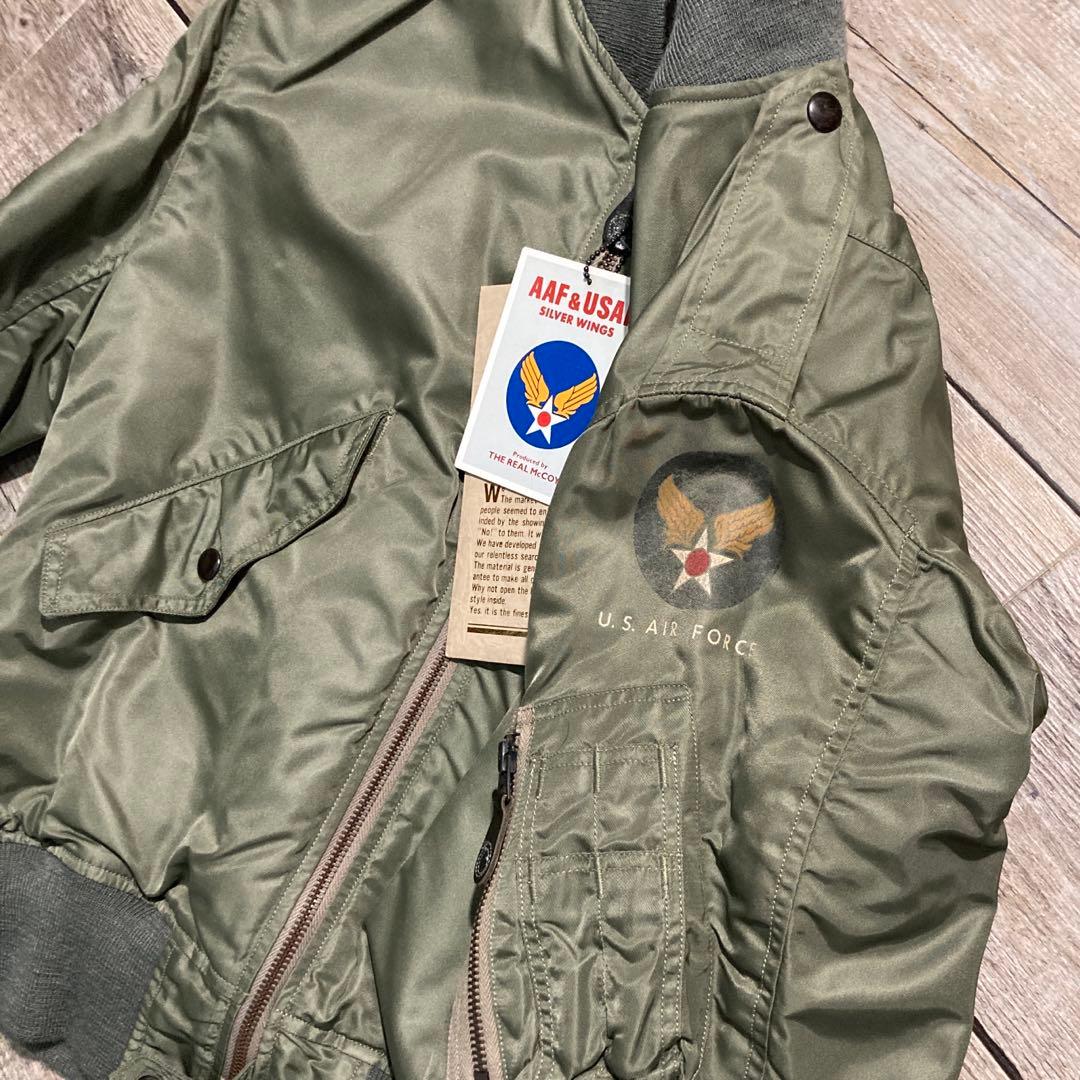 96'未使用 旧THE REAL McCOYS L-2フライトJKT AFセージ