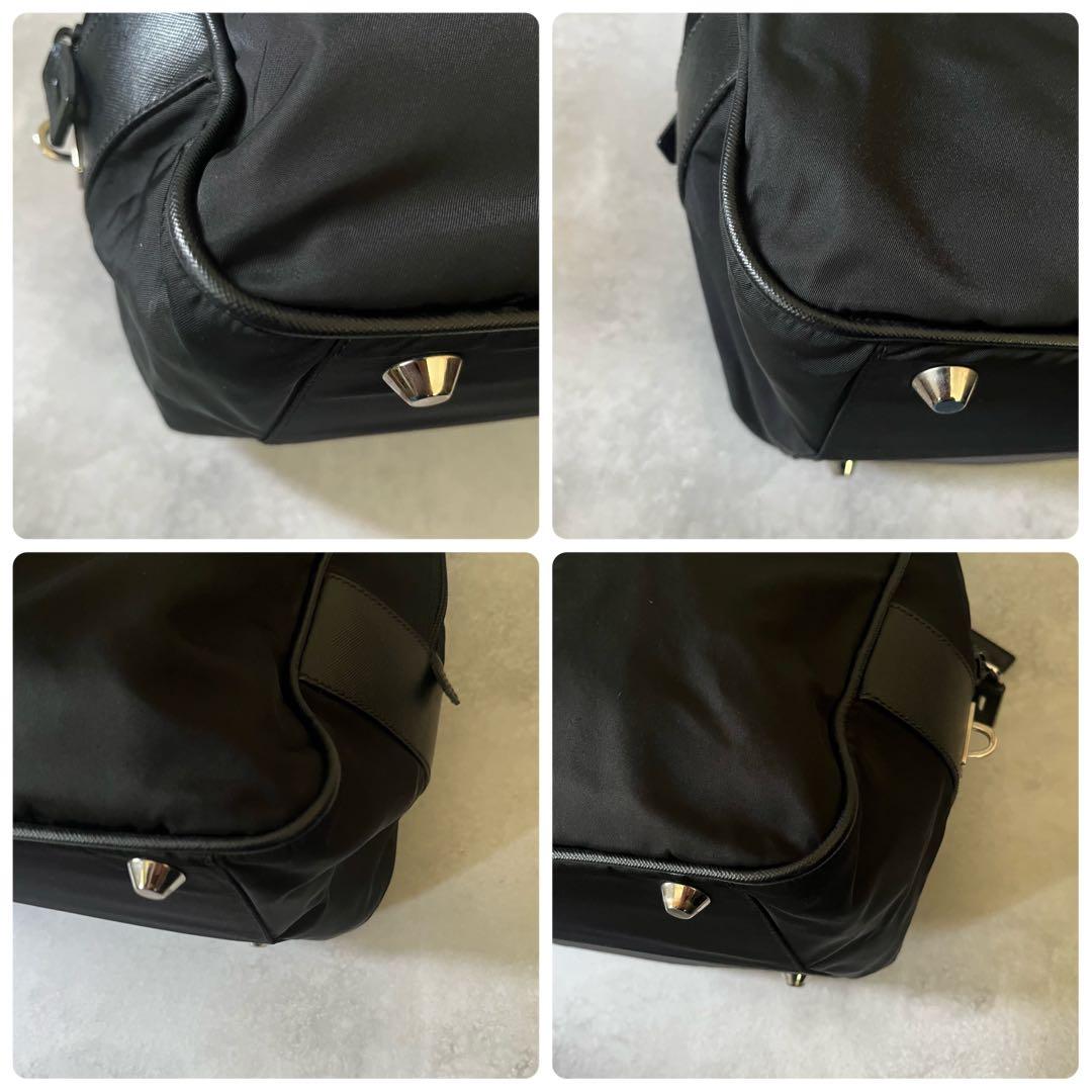 【極美品】PRADA トートバッグ　ボストンバッグ　ナイロン×サフィアーノ　黒