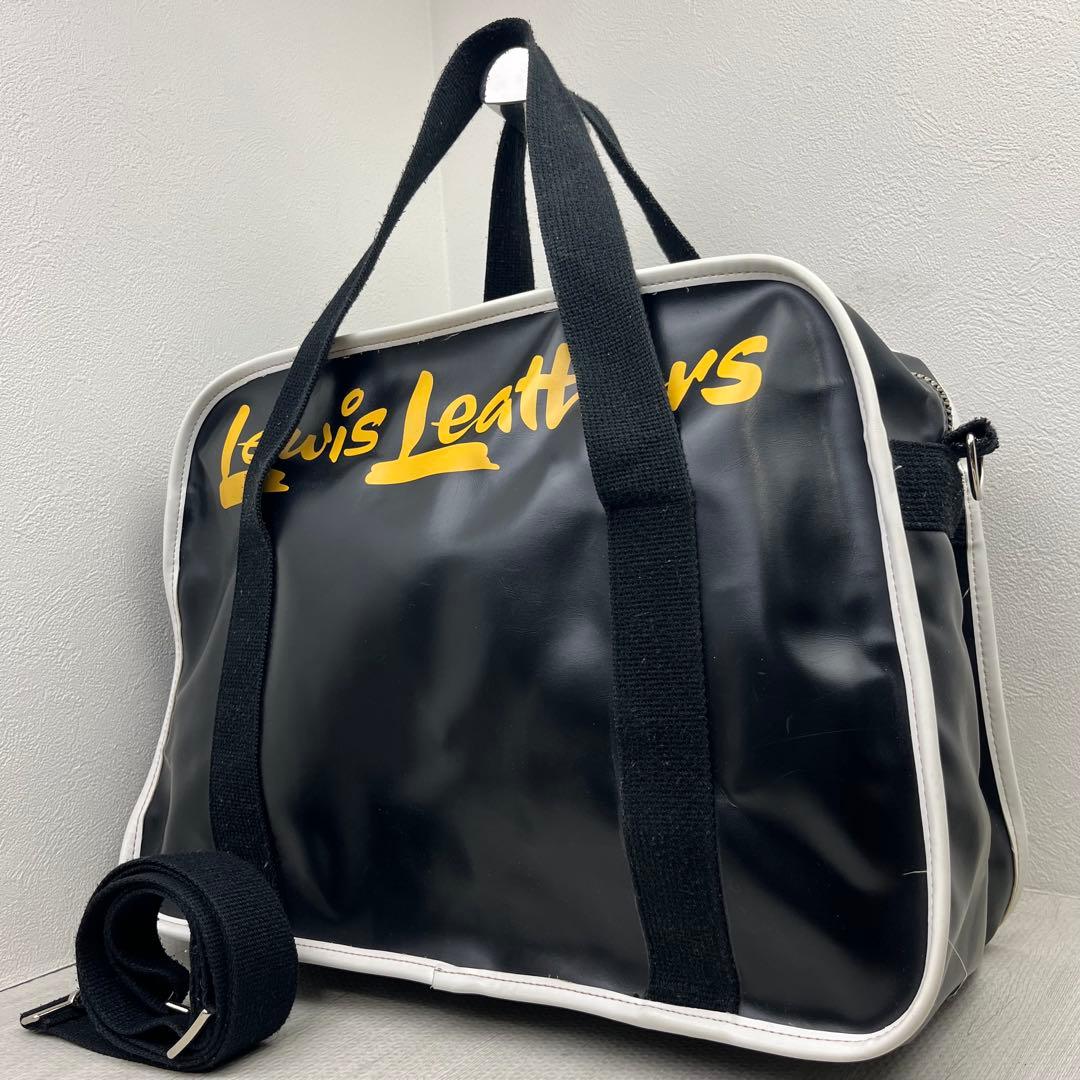 【希少品✨】ルイスレザー 2WAY ボストンバッグ ショルダーバッグ ブラック