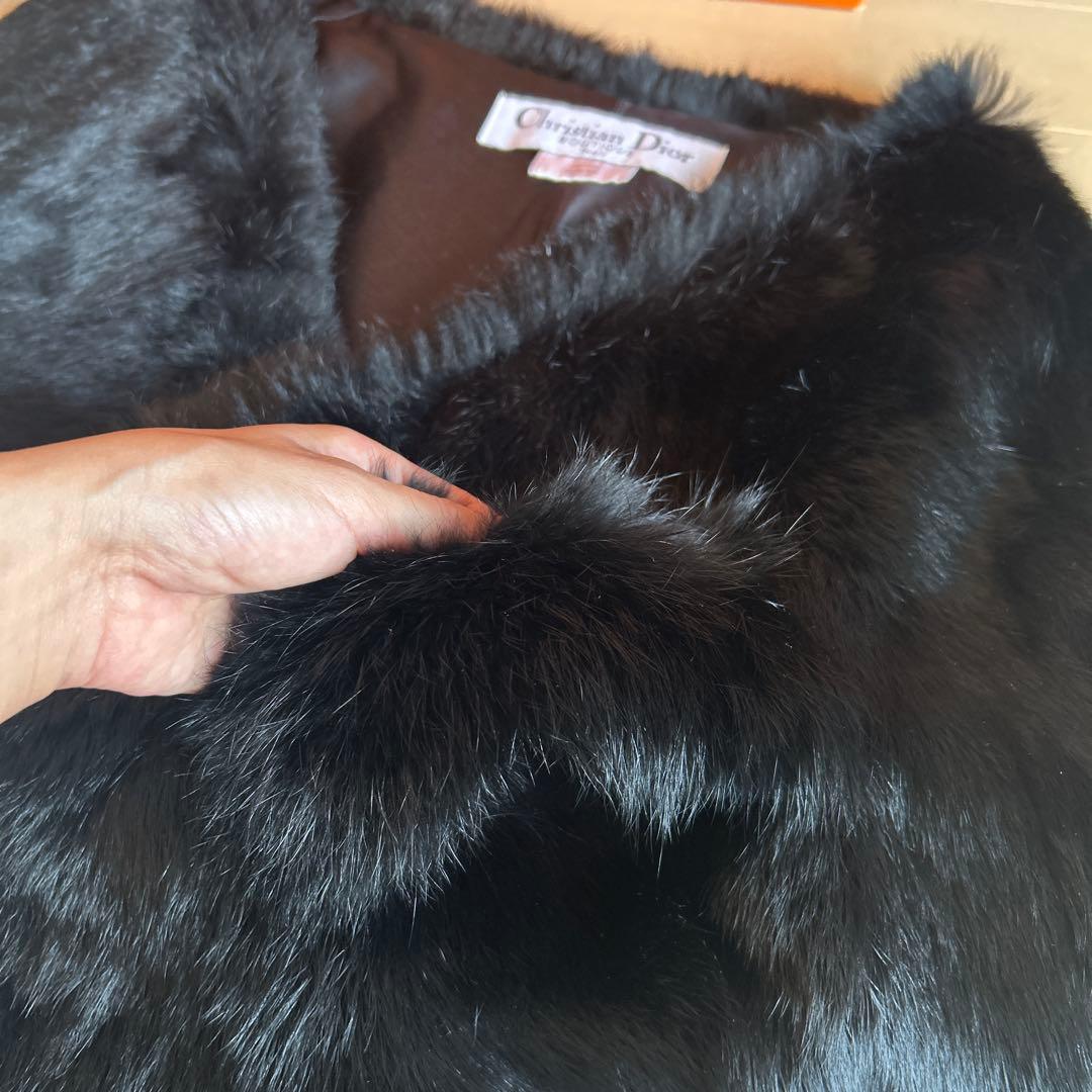 [美品]クリスチャンディオール ファー　ショール　ラビット