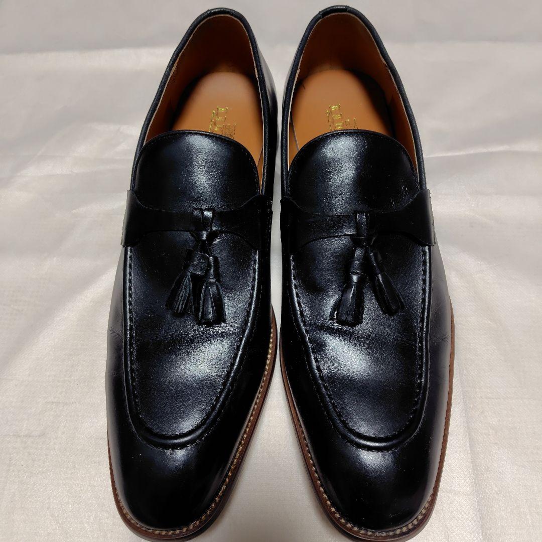 LUCIUS ルシウス　本革 タッセル ローファー 　ブラック　45