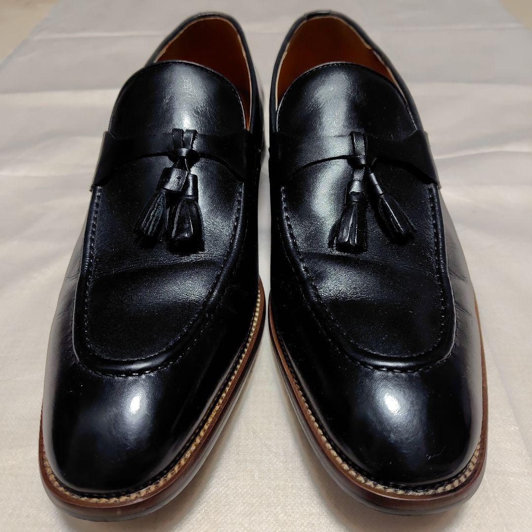 LUCIUS ルシウス　本革 タッセル ローファー 　ブラック　45