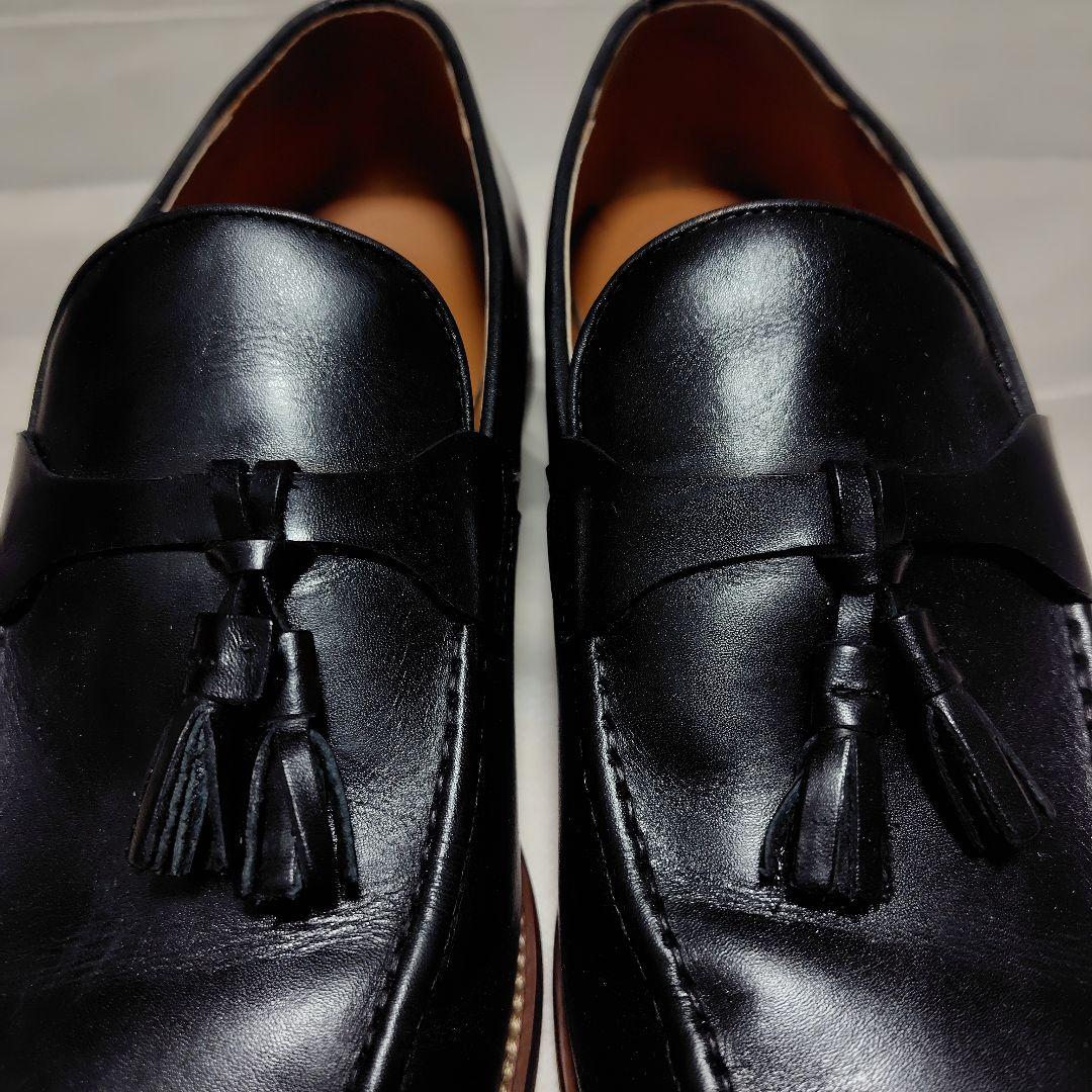 LUCIUS ルシウス　本革 タッセル ローファー 　ブラック　45